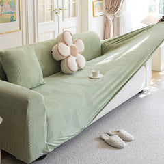 Modern Slipcovers Geometric Textured Stretchable Sofa Cover for Couch with Chaise - Ornate Home