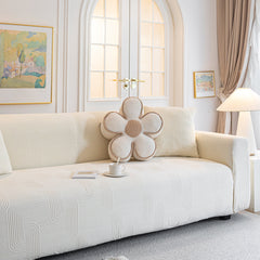 Modern Slipcovers Geometric Textured Stretchable Sofa Cover for Couch with Chaise - Ornate Home