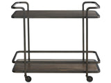 Modern Smoked Bronze Bar Cart - Ornate Home