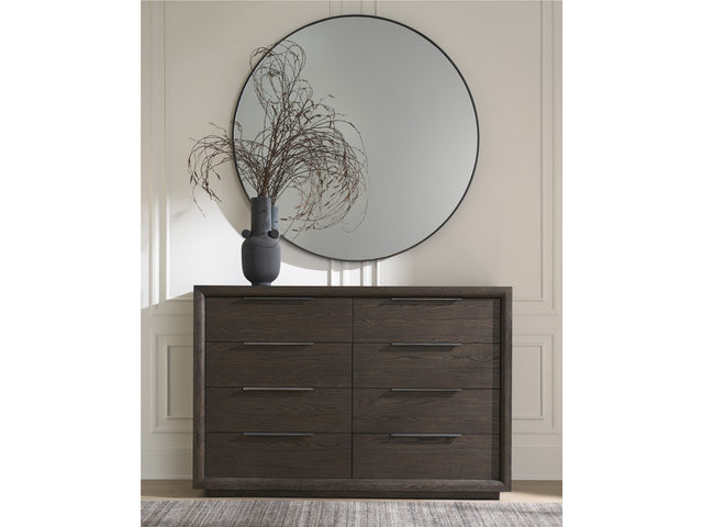 Modern Smoked Bronze Round Accent Mirror - Ornate Home