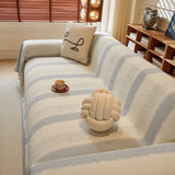 Modern Striped Sofa Throw Blanket, Lightweight Couch Cover for Summer Seating - Ornate Home
