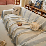 Modern Striped Sofa Throw Blanket, Lightweight Couch Cover for Summer Seating - Ornate Home