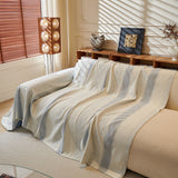 Modern Striped Sofa Throw Blanket, Lightweight Couch Cover for Summer Seating - Ornate Home