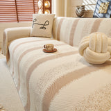 Modern Striped Sofa Throw Blanket, Lightweight Couch Cover for Summer Seating - Ornate Home