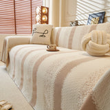 Modern Striped Sofa Throw Blanket, Lightweight Couch Cover for Summer Seating - Ornate Home
