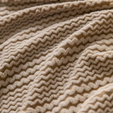 Modern Textured Stretch Sofa Cover, Plush Fleece Sofa Slipcover with 3D Stripe Texture - Ornate Home