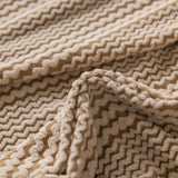 Modern Textured Stretch Sofa Cover, Plush Fleece Sofa Slipcover with 3D Stripe Texture - Ornate Home