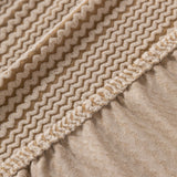 Modern Textured Stretch Sofa Cover, Plush Fleece Sofa Slipcover with 3D Stripe Texture - Ornate Home