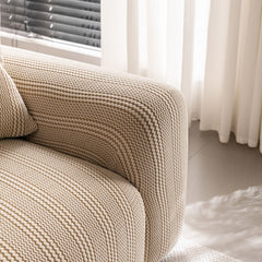 Modern Textured Stretch Sofa Cover, Plush Fleece Sofa Slipcover with 3D Stripe Texture - Ornate Home