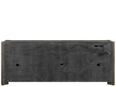 Modern Veil/Haze Four-Door Credenza With Power Bar And Wire Management - Ornate Home