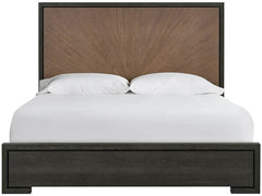 Modern Veil/Haze Panel Bed Queen - Ornate Home