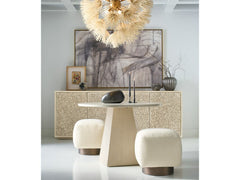 Modern White/Mist Quartz Dining Table - Ornate Home