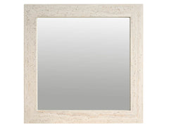 Modern White Travertine Mirror - Ornate Home
