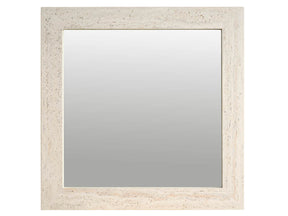 Modern White Travertine Mirror - Ornate Home