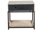 Modern White Travertine Nightstand - Ornate Home