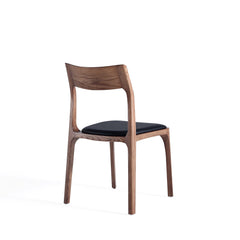 Moderno Stackable Dining Chair in Walnut and Black (Set of 2) - Ornate Home
