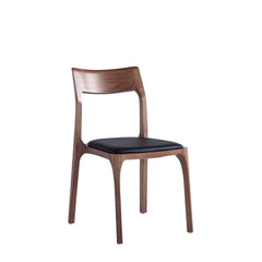 Moderno Stackable Dining Chair in Walnut and Black (Set of 2) - Ornate Home