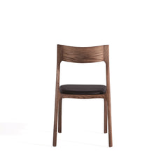 Moderno Stackable Dining Chair in Walnut and Black (Set of 4) - Ornate Home