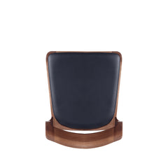 Moderno Stackable Dining Chair in Walnut and Black (Set of 4) - Ornate Home