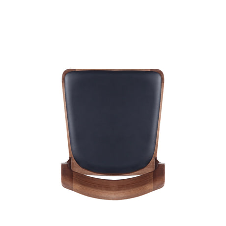 Moderno Stackable Dining Chair in Walnut and Black (Set of 4) - Ornate Home