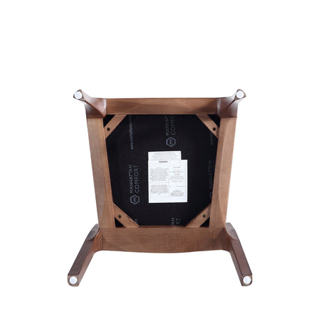 Moderno Stackable Dining Chair in Walnut and Black (Set of 4) - Ornate Home