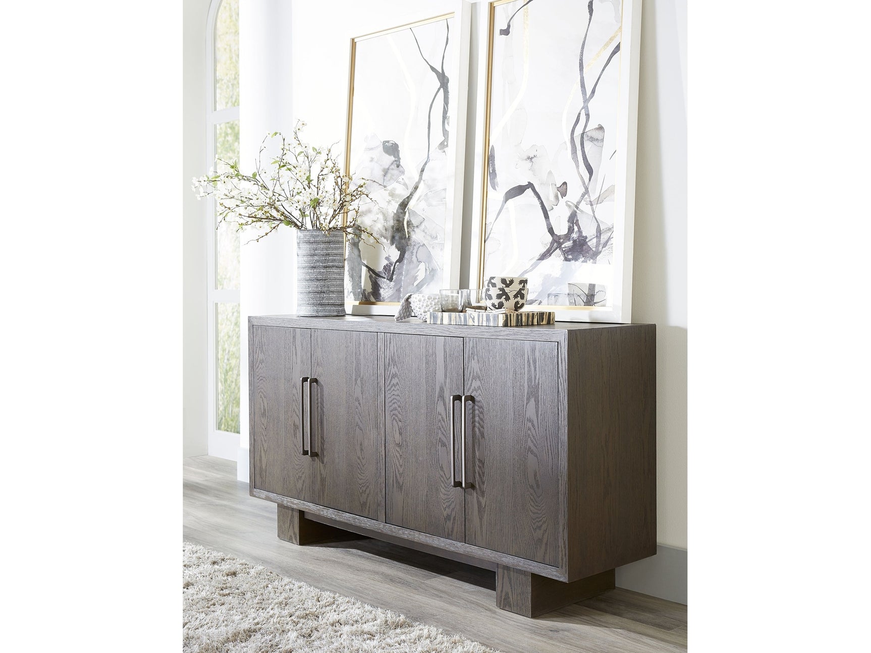 Modesto Four Door Sideboard in French Roast - Ornate Home