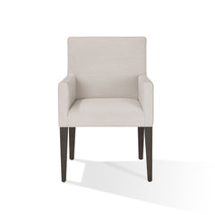 Modesto Upholstered Arm Chair in Abalone Linen and French Roast (Set of 2) - Ornate Home