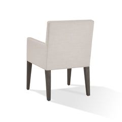 Modesto Upholstered Arm Chair in Abalone Linen and French Roast (Set of 2) - Ornate Home