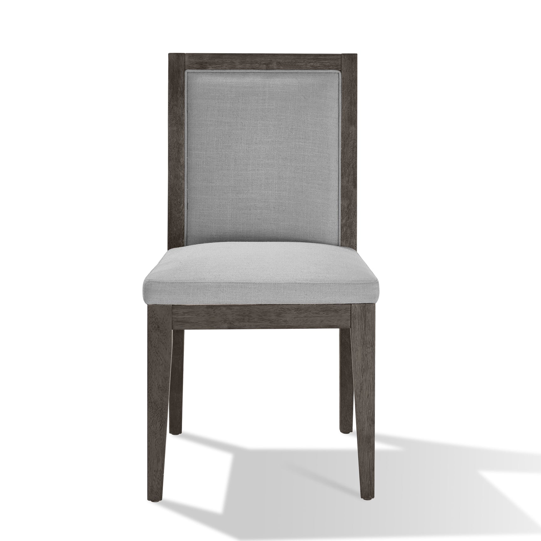 Modesto Wood Frame Upholstered Side Chair in Koala Linen and French Roast (Set of 2) - Ornate Home