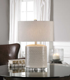 Modica Taupe Ceramic Lamp - Ornate Home