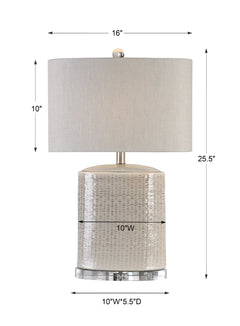 Modica Taupe Ceramic Lamp - Ornate Home