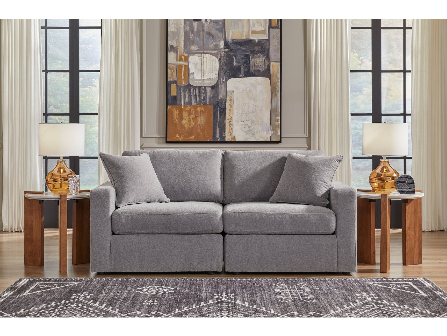 Modmax Granite 2-Piece Sectional Loveseat (Online Special Price) - Ornate Home