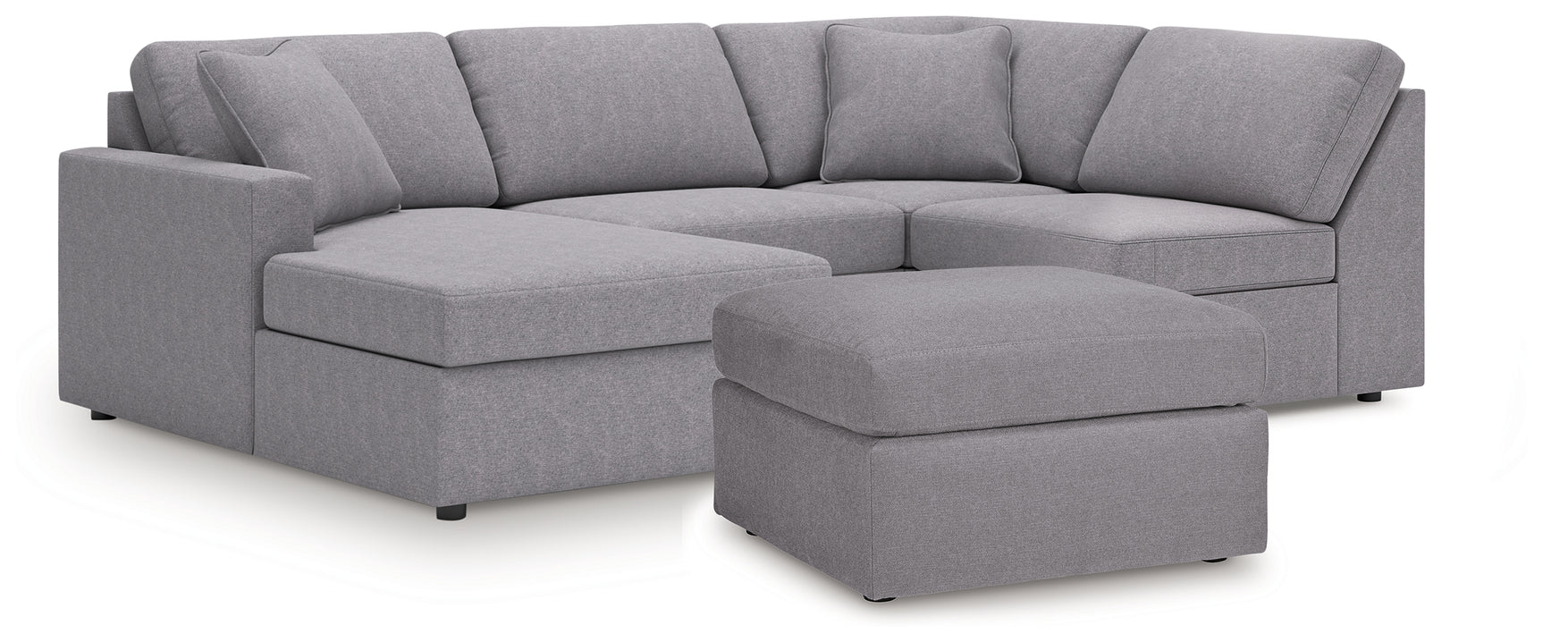 Modmax Granite 4-Piece Sectional and Oversized Accent Ottoman (Online Special Price) - Ornate Home