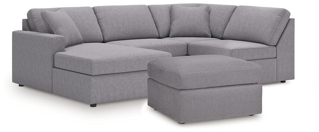Modmax Granite 4-Piece Sectional and Oversized Accent Ottoman - Ornate Home