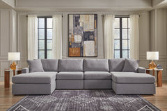 Modmax Granite 4-Piece U Shape Sectional with Double Chaise - Ornate Home