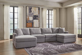 Modmax Granite 4-Piece U Shape Sectional with Double Chaise - Ornate Home