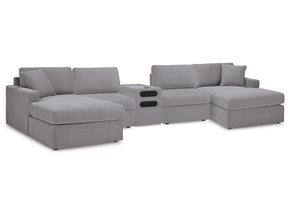 Modmax Granite 5 Piece Sectional with Audio Console (Online Special Price) - Ornate Home