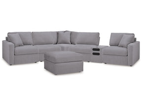 Modmax Granite 6-Piece Sectional and Oversized Accent Ottoman (Online Special Price) - Ornate Home