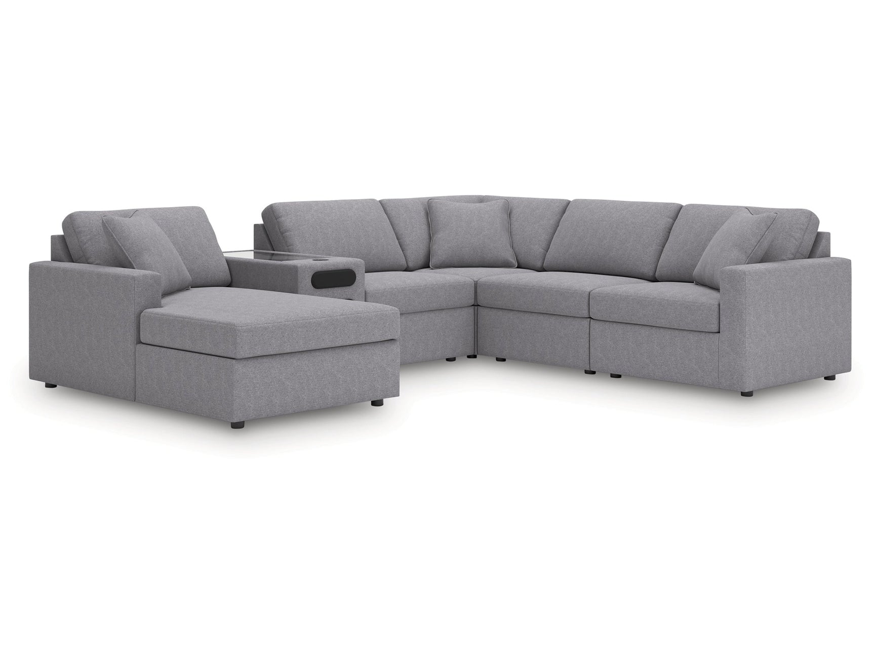 Modmax Granite 6-Piece Sectional with Audio System and Chaise (Online Special Price) - Ornate Home