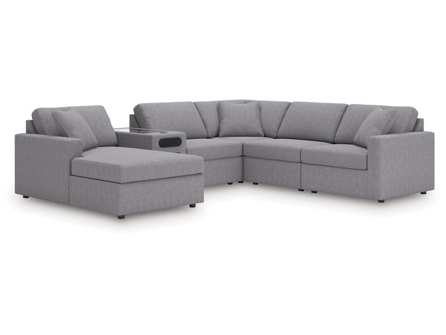 Modmax Granite 6-Piece Sectional with Audio System and Chaise - Ornate Home