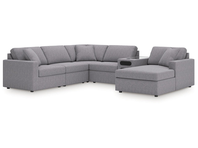 Modmax Granite 6-Piece Sectional with Audio System and Chaise - Ornate Home