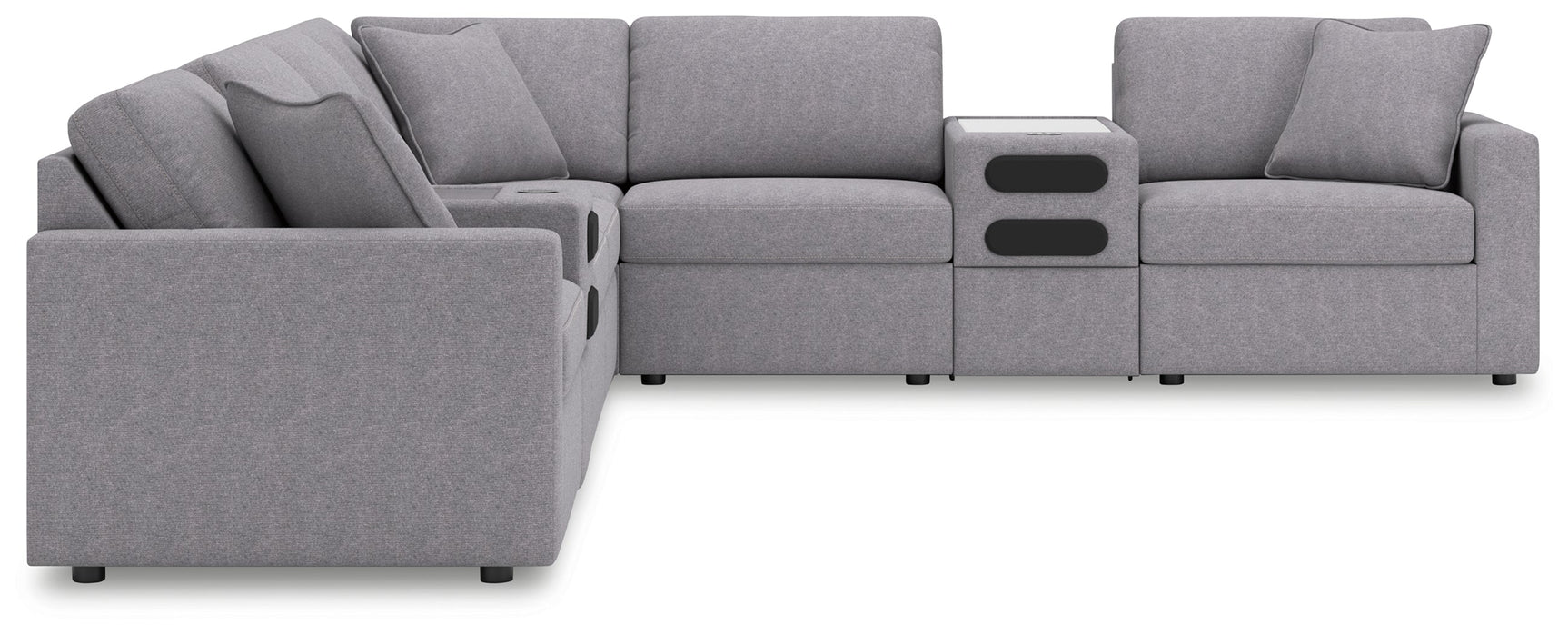 Modmax Granite 8-Piece Sectional with Audio Consoles (Online Special Price) - Ornate Home