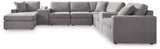Modmax Granite 8-Piece Sectional with Chaise and Storage Consoles (Online Special Price) - Ornate Home