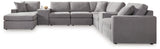 Modmax Granite 8-Piece Sectional with Chaise and Storage Consoles - Ornate Home
