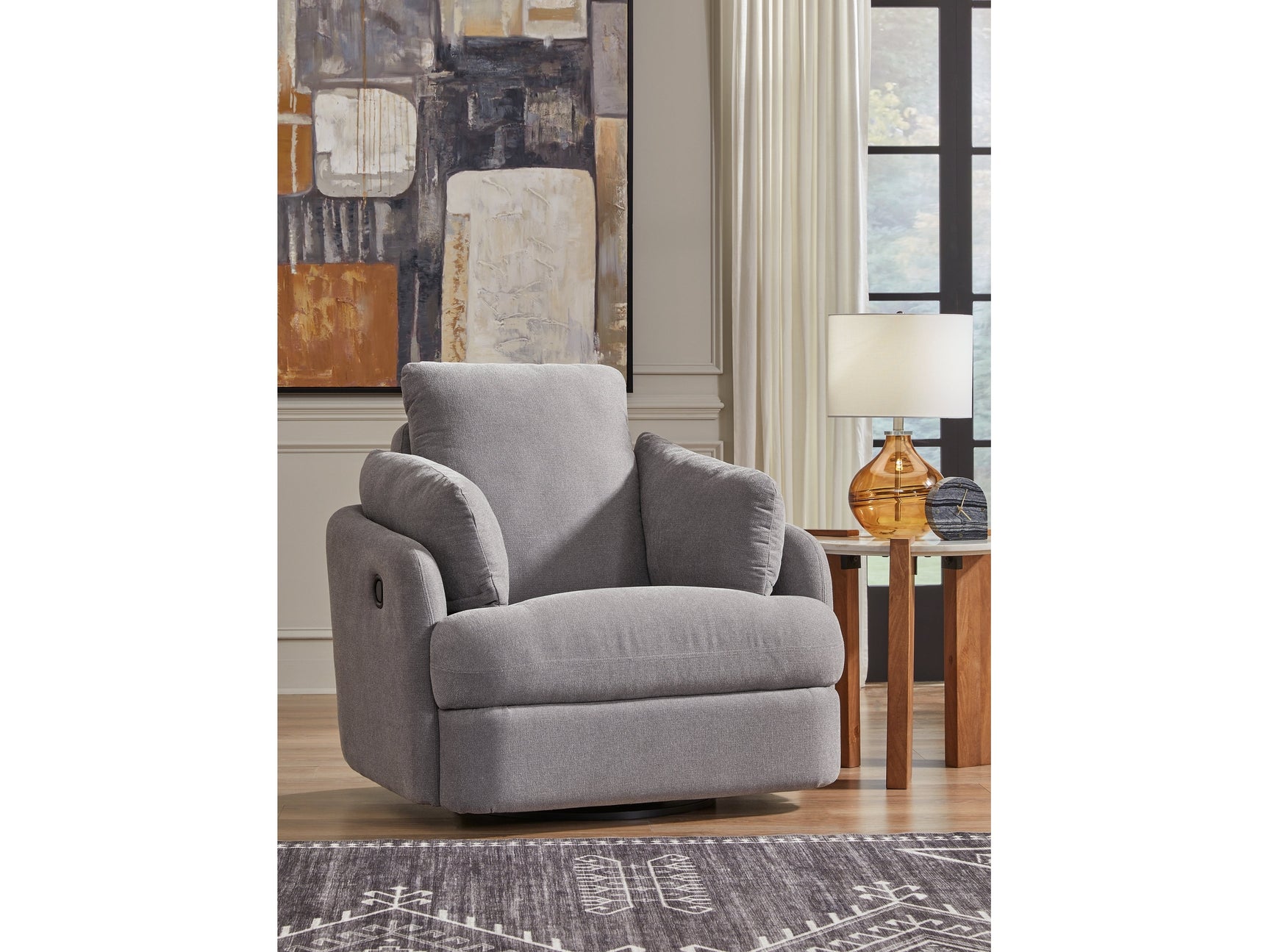 Modmax Granite Swivel Glider Recliner (Online Special Price) - Ornate Home