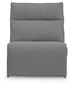 Modmax II Salt and Pepper 7-Piece Power Reclining Sectional with Audio Consoles - Ornate Home