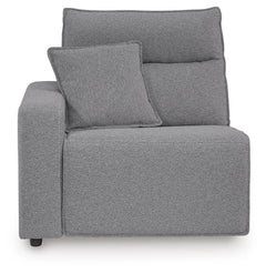 Modmax II Salt and Pepper 7-Piece Power Reclining Sectional with Audio Consoles - Ornate Home