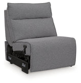Modmax II Salt and Pepper 8-Piece Power Reclining Sectional with Console (Online Special Price) - Ornate Home