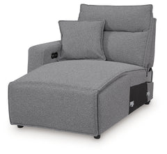 Modmax II Salt and Pepper 8-Piece Power Reclining Sectional with Console - Ornate Home