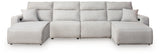 Modmax II Stone 4-Piece Reclining Sectional with Double Chaise